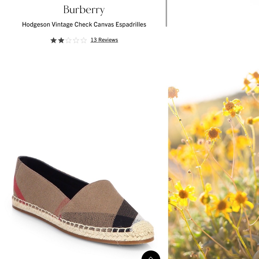 Burberry Hodgeson Vintage Check Espadrilles
